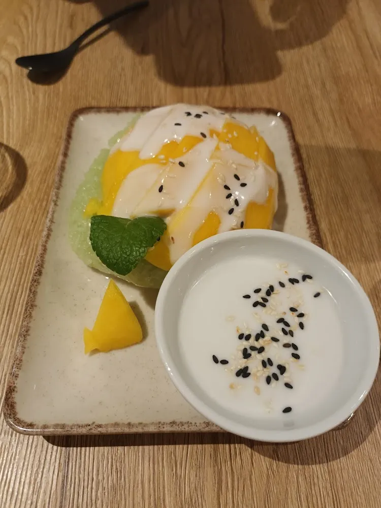 Riz Gluant Mangue Sauce Coco